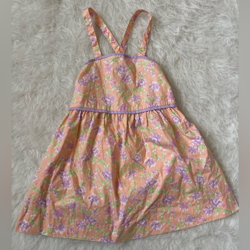Vintage Lacoste Spring Pastel Florals Strappy Dress